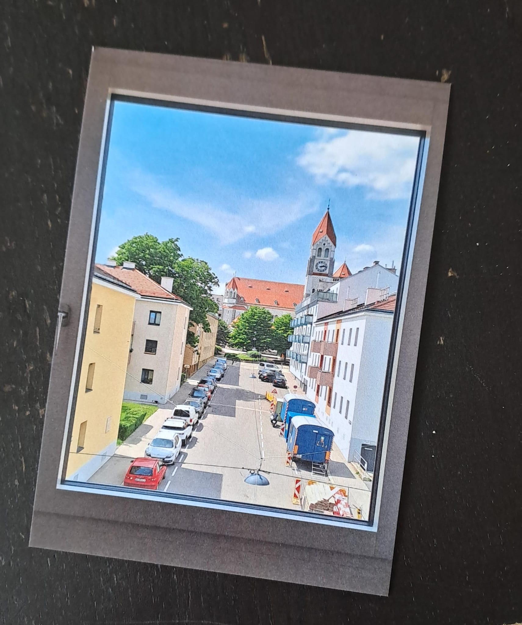 Umbau Siedlungshaus Hetzendorf, Postkarte vorne